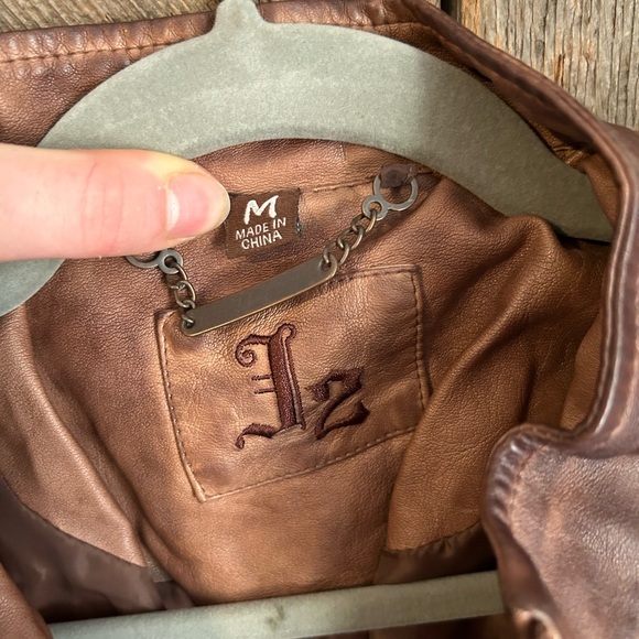 J-2 faux-leather brown jacket - Picture 3 of 6